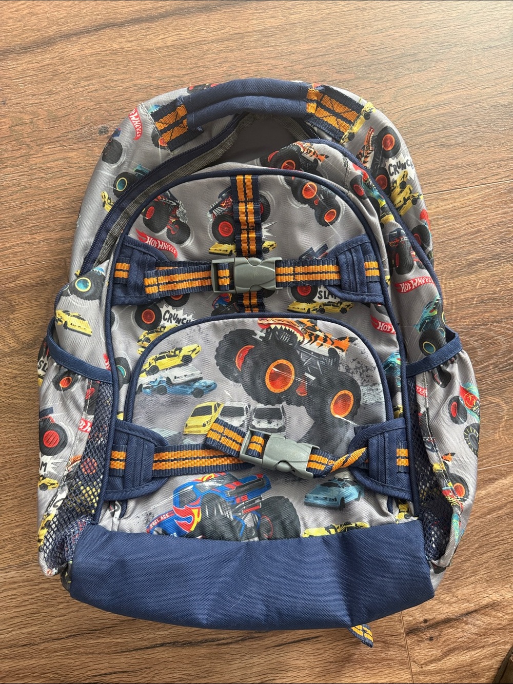 Pottery Barn Kids Monster Trucks Large backpack